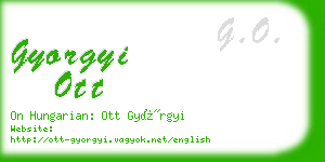 gyorgyi ott business card